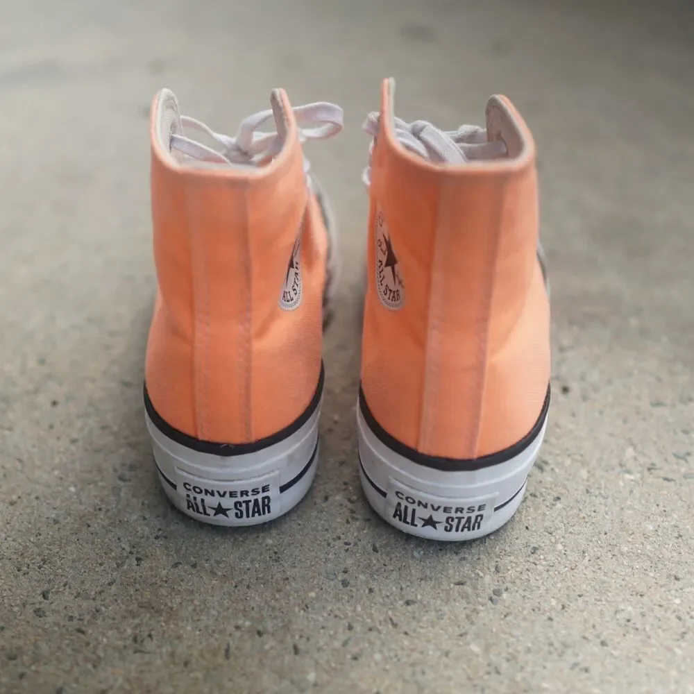 Converse Chuck Taylor All Star Lift High Top Peach Beam Orange Platform Women 5